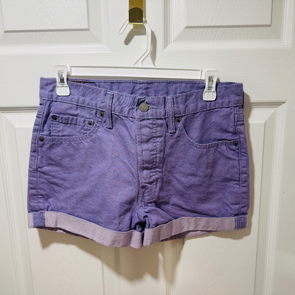 Levi's 501 Purple Denim Shorts, Size 29, Great Condition! - Picture 2 of 2